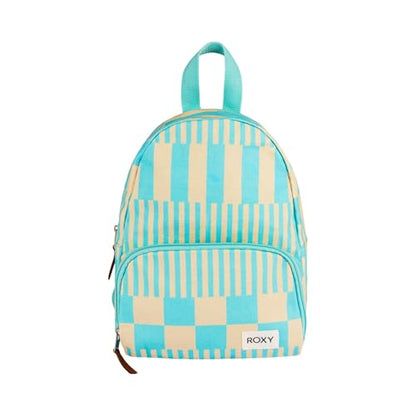 Roxy Women's Always Core Backpack | Travel | Everyday Carry | Beach | Polyester | 8L Capacity - Big Brella Check Turquoise - color: Big Brella Check Turquoise