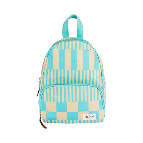 Roxy Women's Always Core Backpack | Travel | Everyday Carry | Beach | Polyester | 8L Capacity - Big Brella Check Turquoise - color: Big Brella Check Turquoise