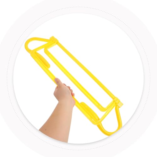 Happyyami Adjustable Height Soccer Agility Training Hurdles, Foldable Yellow Durable Speed Hurdles with Detachable Frame for Football and Athlete Footwork Drills