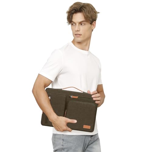 MOSISO 360 Protective Laptop Case 13 inch, 13 inch Laptop Sleeve Compatible with MacBook Air M5 M4 M3 M2 M1 2026-2018/Neo/Pro M2 M1, Side Open Carrying Case with 4 Zipper Pockets&Handle,Carob Brown - color: Carob Brown, size: 13 inch
