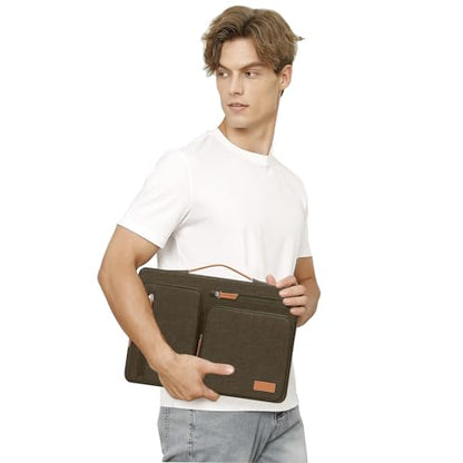 MOSISO 360 Protective Laptop Case 13 inch, 13 inch Laptop Sleeve Compatible with MacBook Air M5 M4 M3 M2 M1 2026-2018/Neo/Pro M2 M1, Side Open Carrying Case with 4 Zipper Pockets&Handle,Carob Brown - color: Carob Brown, size: 13 inch