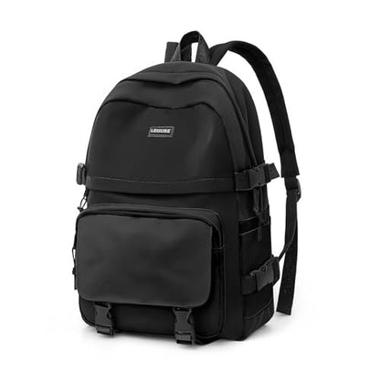 weradar All Black Backpacks For School Teens Boys Girls,Cute Bookbag,Lightweight College Backpack For Women Men,Waterproof Middle School Bag Casual Travel Daypack - color: B1-black