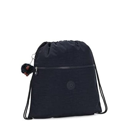 Kipling Women's Supertaboo Drawstring Bag, Strong, Colorful, Convenient, Polyamide Schoolbag - color: True Blue Tonal, size: 15.5''L x 17.75''H x 0''D
