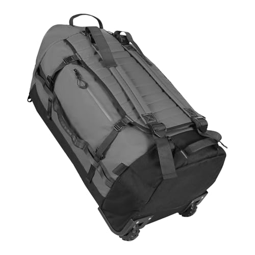 85L 29“ Foldable Rolling Backpack with Wheels, Soft-side Travel Duffle Bag with Separate Shoe Compartment, Full Quilted Bottom, Grey - color: Grey