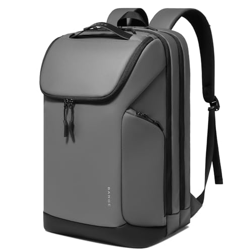 FUTURE AESTHETICS Business Commute Backpack for Men and Women, Waterproof 15.6 Inch Laptop Backpack, Durable Flight-Approved Travel Backpack for Work/College,Grey - color: Grey