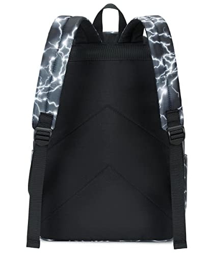 Backpack for Boys Elementary Bookbags Durable Lightweight Teenager Student School Bags Travel Waterproof (2-Black Lightning) - color: 2-black Lightning