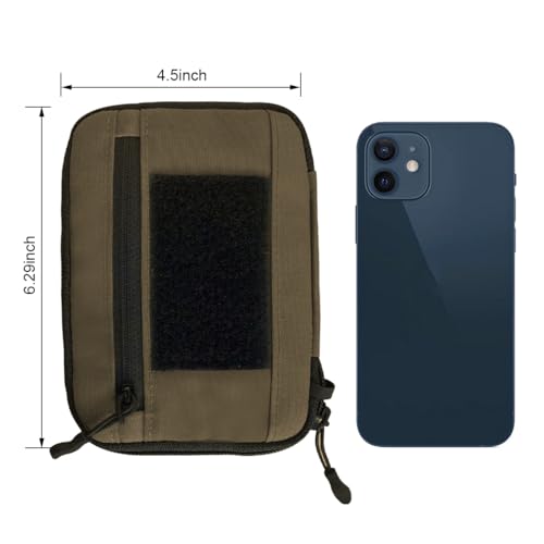 ROARING FIRE Picofire Pro EDC Pouch Organizer - Small Tool Pouch for Electronics, Cables, Flashlights,Multitool - with YKK Zippers, Water-Resistant 500D Nylon, Pocket pouch for men - color: fde