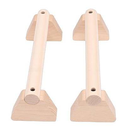 2Pcs Beech Wood Push Up Bars, Versatile Design for Inverted Push Ups Parallel Bar Support Balance Beam, with Anti Slip Hand Rubbers, for Home Workout Training - size: 30cm
