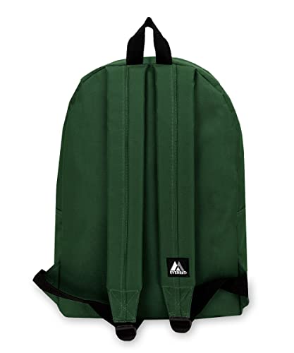 Everest Luggage Basic Backpack, Dark Green, Medium - color: Dark Green