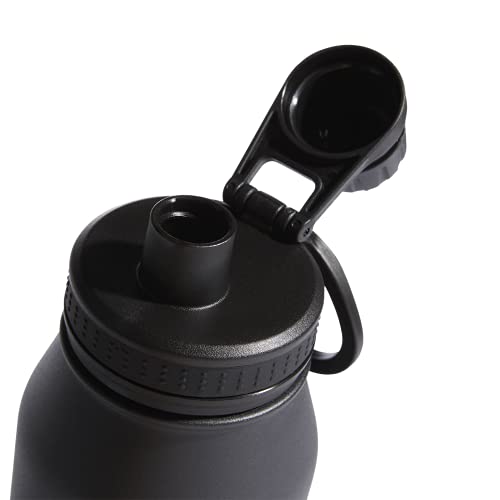 adidas Metal Water Bottle 1L - color: Black/Silver Metallic