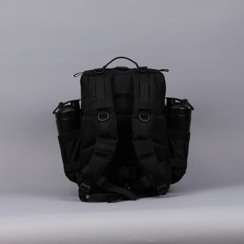 WOLFpak 25L Tactical Gym Backpack (Nightshade Edition) Durable 1000D Waterproof Oxford Material with MOLLE Webbing, Laptop Pocket & Dual Cup Holders - color: Nightshade Edition