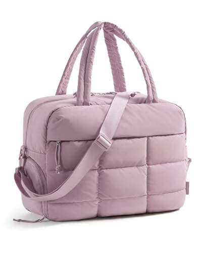 BAGSMART Gym Bag for Women, Carry on Travel Duffel Bag, Water-resistant Weekender with Shoe Compartment for Gym Travel Work, Purple, Medium - color: M-Purple, size: Medium