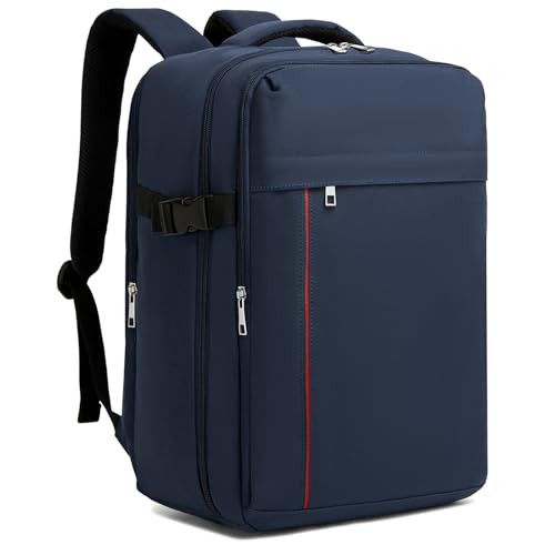 Kono 20L Casual Daypack, 40×20×25 cm, Airline Approved, 15.6" waterproof Laptop Backpack for Men & Women – Navy - color: Navy