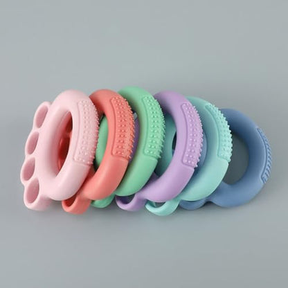 Toddmomy 3pcs Hand Grip Rings Set, Silicone Finger Strength Exercisers with Massage Dots, 10lb Pink 20lb Mint Green 30lb Orange, Hand Strength Trainers for Rehabilitation and Finger