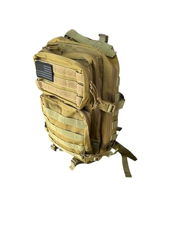 40L Tactical Backpack – 900D/1000D Molle Assault Pack, 3-Day Survival, Hiking, Camping, Travel Gear (DESERT PATROL KHAKI) - color: Desert Patrol Khaki