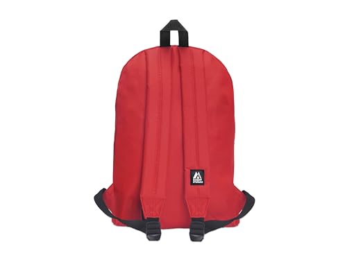 Everest Luggage Basic Backpack, Red, Medium - color: Red