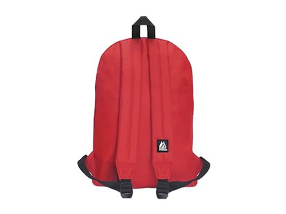Everest Luggage Basic Backpack, Red, Medium - color: Red
