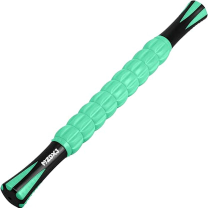 Muscle Roller & Massage Roller Stick for Athletes - Lymphatic Drainage Support, Relieves Muscle Soreness, Cramping & Tightness - Targets Legs, Arms, Back & Calves （Mint Green - 18inch） - color: Mint Green