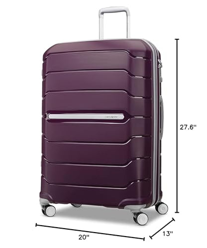 Samsonite Freeform Large Checked Luggage with Dual 360° Spinner Wheels - TSA Lock, Airline-Approved - Lightweight Durable Polypropylene Expandable Hardshell - Amethyst Purple - color: Amethyst Purple, size: Checked-Large Spinner