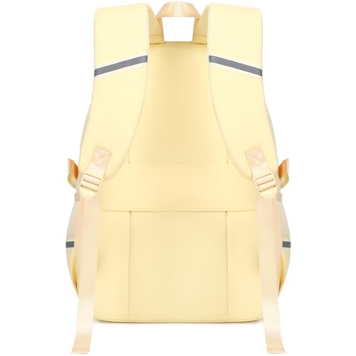 abshoo Big Student Laptop Backpack For College Women Middle High School Teen Girls Bookbag Travel Daypack (Cream) - color: Cream