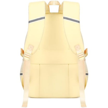 abshoo Big Student Laptop Backpack For College Women Middle High School Teen Girls Bookbag Travel Daypack (Cream) - color: Cream