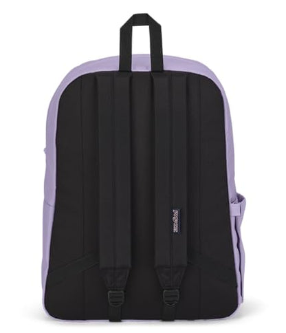 JanSport SuperBreak Plus Backpack with Padded 15-inch Laptop Sleeve and Integrated Bottle Pocket - Spacious and Durable Daypack for Work and Travel - Pastel Lilac - color: Pastel Lilac