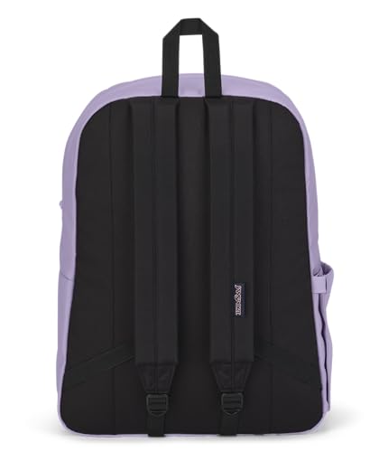 JanSport SuperBreak Plus Backpack with Padded 15-inch Laptop Sleeve and Integrated Bottle Pocket - Spacious and Durable Daypack for Work and Travel - Pastel Lilac - color: Pastel Lilac