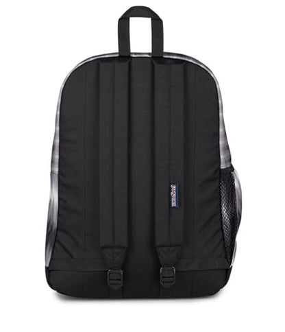 JanSport Cross Town Plus Backpack - Large Main Compartment, Side Water Bottle Pocket, 15-Inch Padded Laptop Sleeve - Digi Tie Dye Black - color: Digi Tie Dye Black