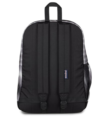 JanSport Cross Town Plus Backpack - Large Main Compartment, Side Water Bottle Pocket, 15-Inch Padded Laptop Sleeve - Digi Tie Dye Black - color: Digi Tie Dye Black