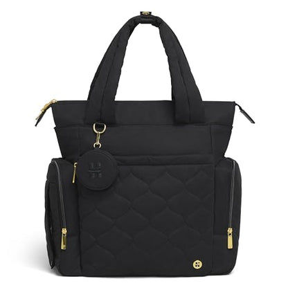 HUGGIES unisex-adult Cozy Hugpack Tote Diaper Bag - color: Black Quilted