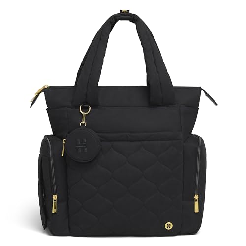 HUGGIES unisex-adult Cozy Hugpack Tote Diaper Bag - color: Black Quilted
