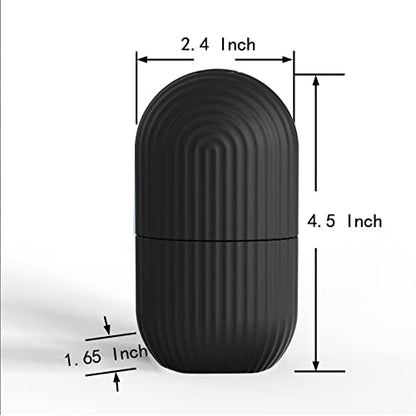 ice face roller, ice mold for face and Eyes, Reusable Massage Silicone Beauty Tool, Naturally Conditioning And Skin Care, De-Puff Eye Bags, Reduce Migraine Pain (Black) - color: Black