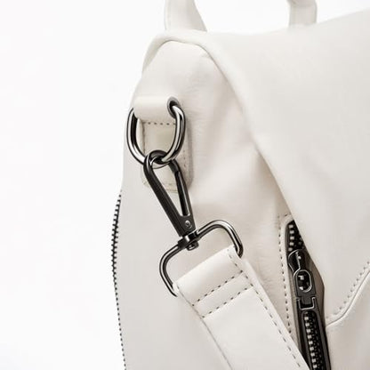 molshine Backpack,Fashion Casual Travel PU Leather Daypack Bag Shoulder Rucksack Handbags for Women HB041 - color: Beige