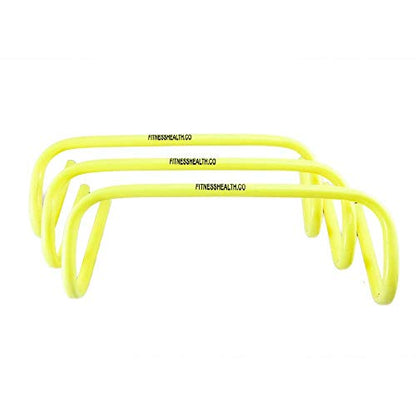 Fitness Health Gym Workout Equipment Sets for Exercise - Includes 1x4 Meter Agility Ladder, 60 Agility Multicolor Cones, 2 Resistance Bands, 3 PCS of Heavy Duty PVC Pipe Training Hurdles