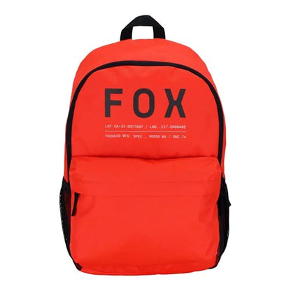 Fox Racing Clean Up Backpack, Slim Everyday School & Street Bag with Laptop Sleeve, Water Bottle Pocket & Adjustable Straps, Fluorescent Red - color: Fluorescent Red