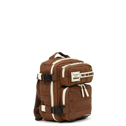 WOLFpak 9L Mini Tactical Backpack (Mocha Brown) | Compact, Small Everyday Carry Bag for Gym & Travel - color: Mocha Brown