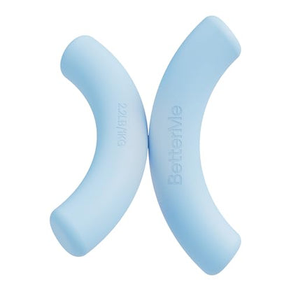 BetterMe Sculpt Dumbbells – 2.2 lb Pair Neoprene Hand Weights – Non-Slip Soft Grip Free Weights for Women – Compact Pilates, Barre & Home Workout Dumbbells - color: Serenity Blue