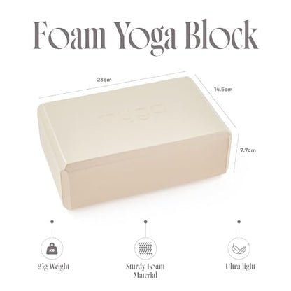 MYGA Yoga Block,Lightweight EVA Foam Yoga Brick,High Density Non-Slip Block for Yoga Poses, Pilates, Balance and Flexibility - color: Sand