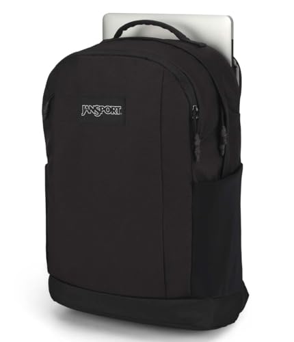 JanSport Inbound Pack – Large Main Compartment, Dual Water Bottle Pockets, and Dedicated 15-Inch Padded Laptop Pocket, Black - color: Black