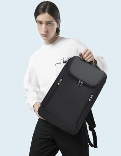 FUTURE AESTHETIC Business Smart Backpack Waterproof fit 15.6 Inch Laptop Backpack with USB Charging Port,Travel Backpack - color: Black