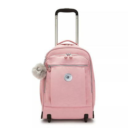 Kipling Women's Gaze Large Rolling Backpack, Durable, Wheeled Backpack with Adjustable Shoulder Straps, Nylon Book Bag - color: Bridal Rose