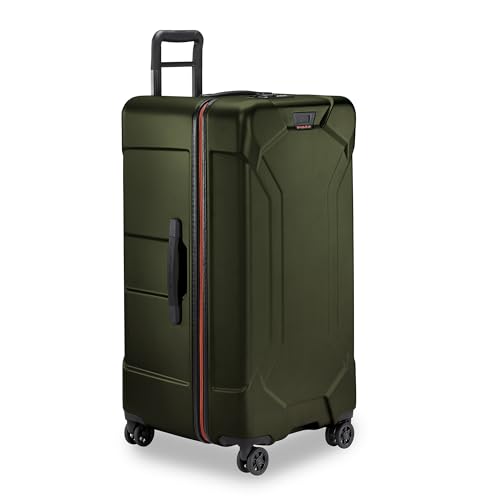 Briggs & Riley 32 Inch Extra Large Trunk Checked Luggage - Maximum Capacity Hard Shell Heavy Duty Travel Suitcase with 360-Degree Spinner Wheels - TSA Lock - Torq Collection - Hunter Green - color: Hunter, size: 32"