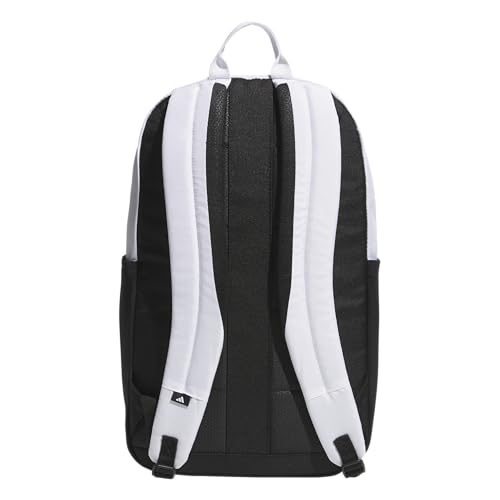 adidas Amplifier Backpack for Laptop, School and Gym, 28L, White/Black/Regular, OSFA - color: White/Black/Regular
