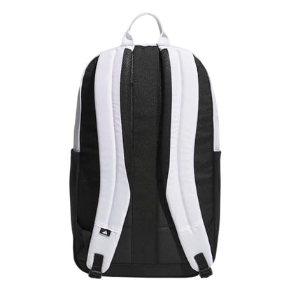 adidas Amplifier Backpack for Laptop, School and Gym, 28L, White/Black/Regular, OSFA - color: White/Black/Regular