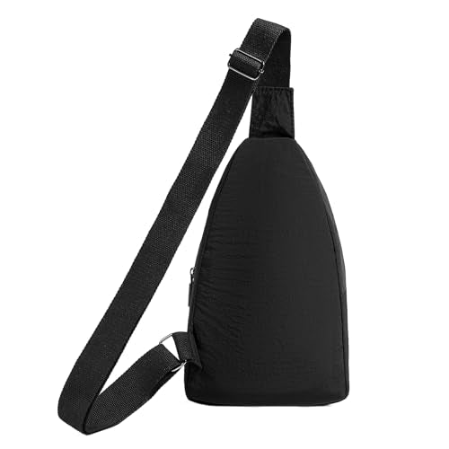 EVANCARY Small Sling Bag Crossbody Bags for Women Men, Sling Backpack Chest Daypack Cross Body Bag for Travel Outdoor - color: X Black