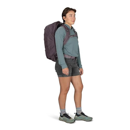 Osprey Fairview 40L Women's Travel Backpack - Carry On Bag with Laptop Sleeve and Toiletry Pocket, Graphite Purple - color: Graphite Purple, style: 40l