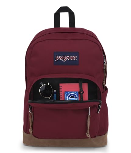 JanSport Right Pack Backpack - Durable Daypack with Padded 15" Laptop Sleeve, Spacious Main Compartment & Integrated Water Bottle Pocket - Russet Red - color: Russet Red
