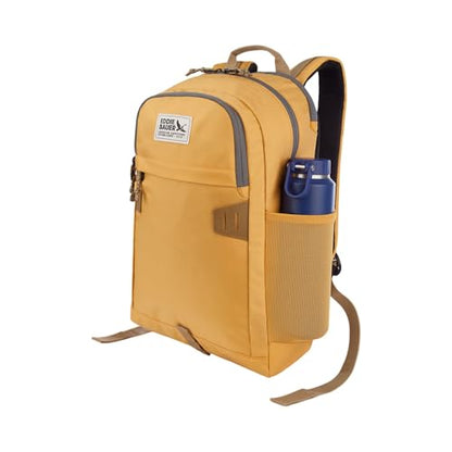 Eddie Bauer University Backpack 26L | Everyday Carry | Work | Travel | Commuter | Padded Laptop Sleeve | Stretch Bottle Pockets | Lightweight | Durable - Field Gold - color: University - Field Gold, size: 26L