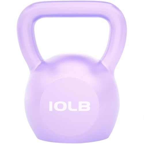 Kettlebell Weights Women's Fitness Shaping Kettle Bells, Gym Strength Training Dumbbell, Swing/Deadlift/Squat, Protect The Floor(Purple-10LB) - color: Purple-10lb