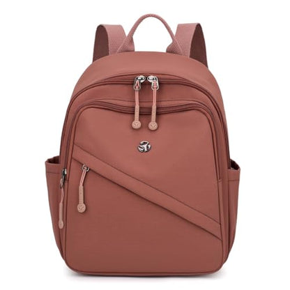 YANAER Mini Backpack Purse for Women Small Nylon Cute Light Weight Fashion Daypack for Work Travel Daily Backpack (Caramel) - color: Caramel
